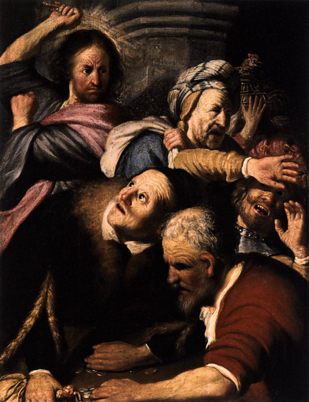5 Rembrandt Harmenszoon Van Rijn Christ Driving The Money Changers From The Temple