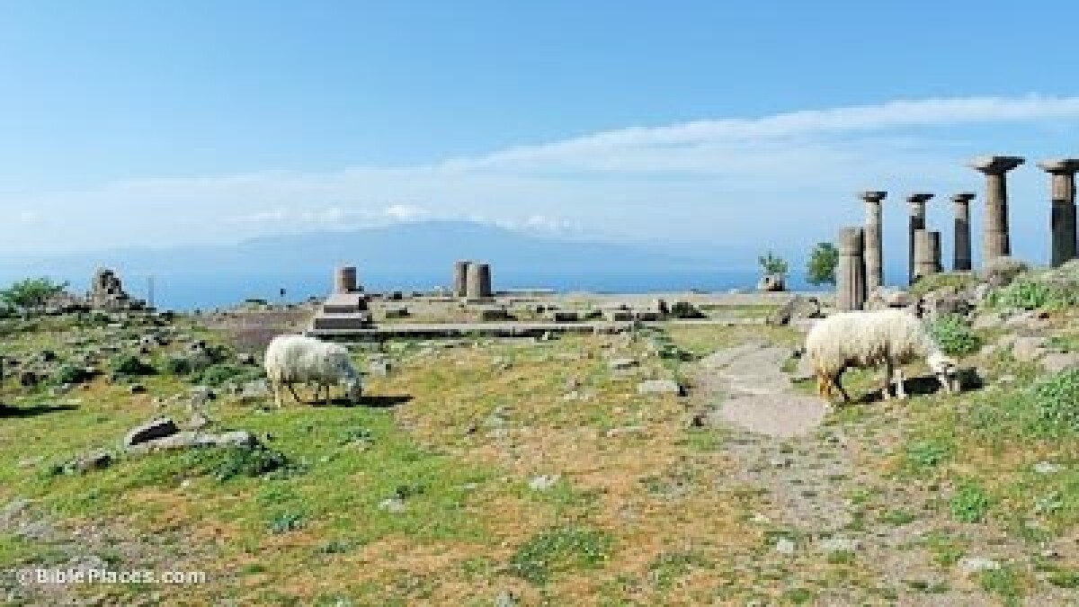 Assos Temple Of Athena With Island Of Lesbos Tb041605119 Bibleplaces